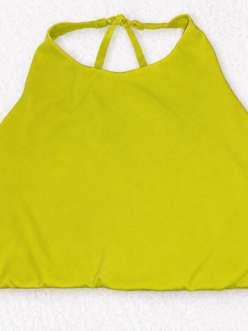 Girlfriend Collective Sports Bra Size M Chartreuse High Neck Yoga Activewear